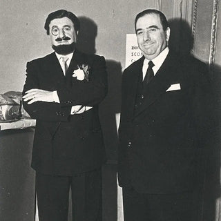 Vecchia fotografia della metà del '900 che raffigura i due soci fondatori: Aldo Filicori e Luigi Zecchini.