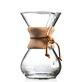Caffettiera CHEMEX Six Cup Classic, design elegante per un'ottima preparazione del caffè. Perfetta per sei tazze.