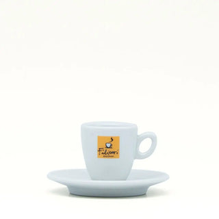 Tazza Espresso Ufficiale Filicori Zecchini in porcellana, perfetta per gustare il tuo caffè con stile.